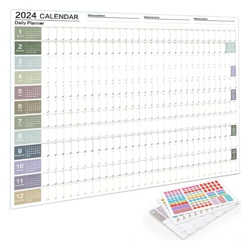 family desk calendar 2024 Calendar Cute Wall Calendar Daily Schedule Planner Sheet Yearly Weekly Annual Planner To Do List Agenda Organizer Office Office Desk Calendar