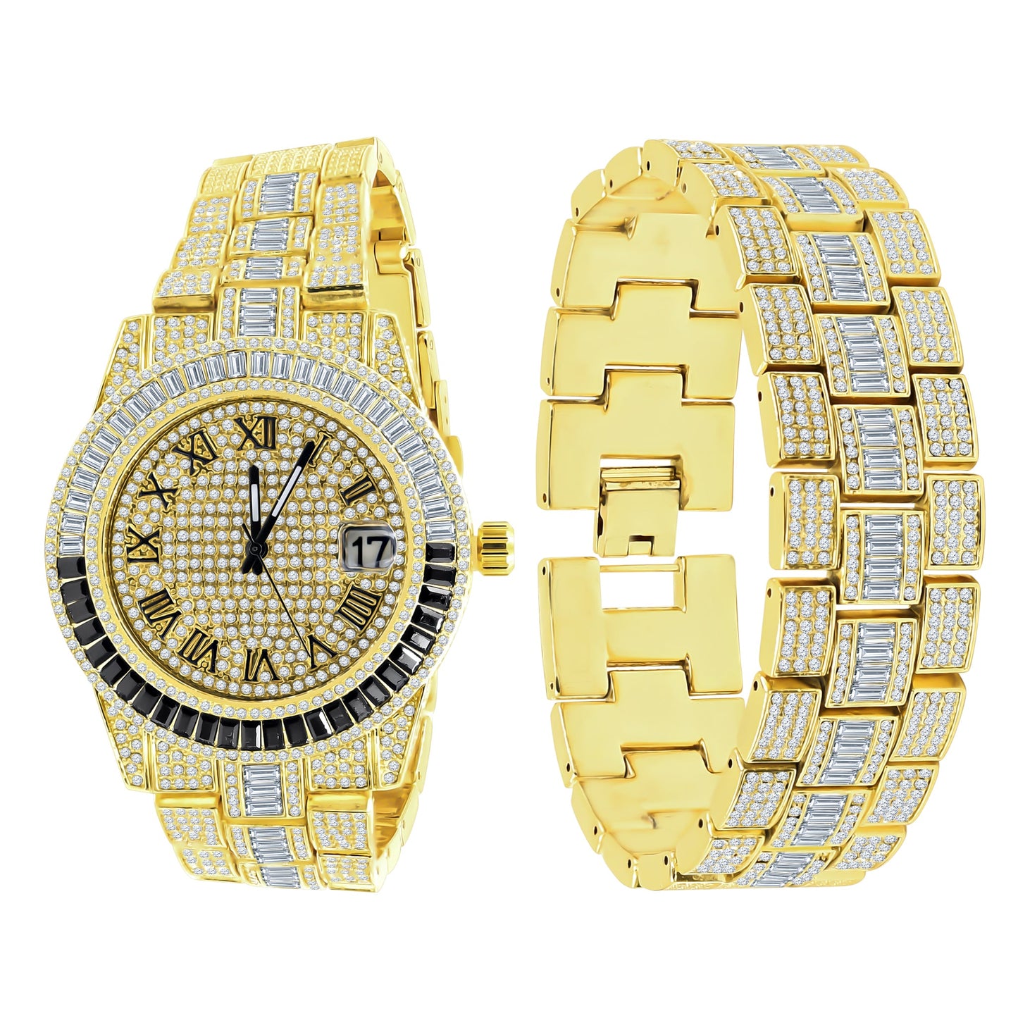 OYSTER CRYSTAL STONES WATCH SET | 530758