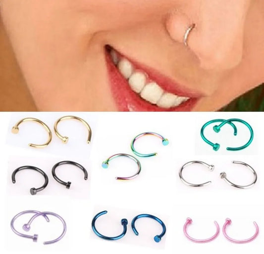 1pcs U Shaped Fake Nose Ring Hoop Septum Rings Stainless Steel Nose Piercing Fake Piercing Oreja Pircing Jewelry Nose Piercing