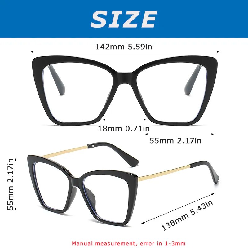 CRIXALIS Women's Fashion Blue Light Glasses 2021 Cat Eye Luxury Brand Designer Ladies Flexible Optical Eyeglasses Frame UV400