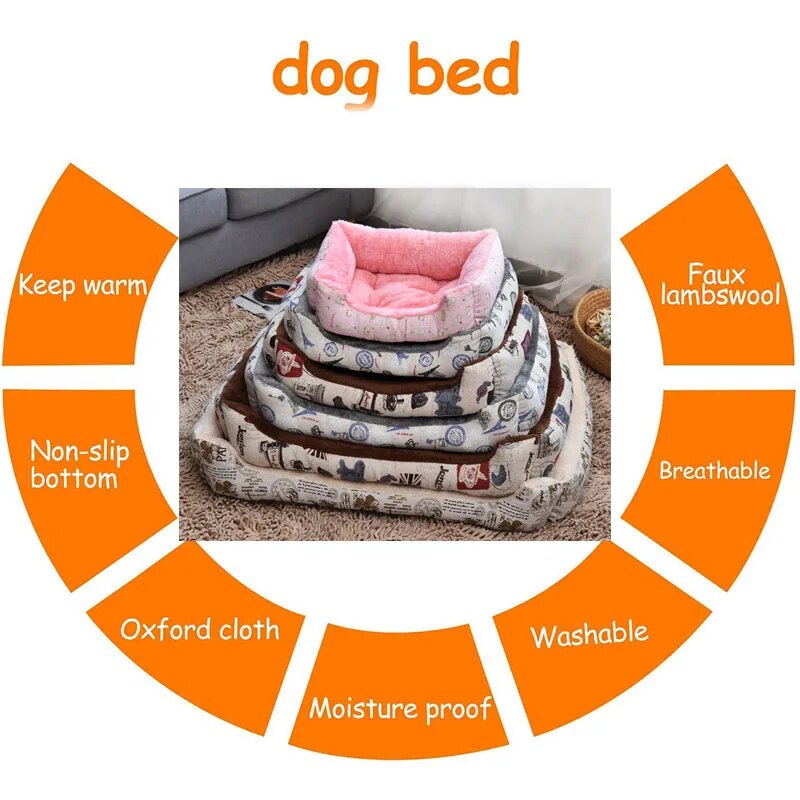 2020 baby soft large Pet Dog Bed Cat kennel Warm Cozy Dog House Soft Fleece Nest Dog Baskets Mat Autumn Winter Waterproof Kennel