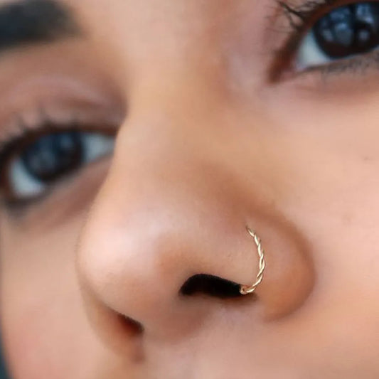 1Pcs C Shaped Fake Nose Ring Hoop Septum Rings Twist U Shape Nose Piercing Fake Piercing Oreja Pircing Jewelry Faux Piercing