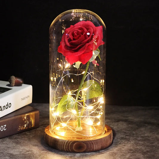 Galaxy Rose Artificial Flowers Beauty and the Beast Rose Wedding Decor Creative Valentine's Day Mother's Gift