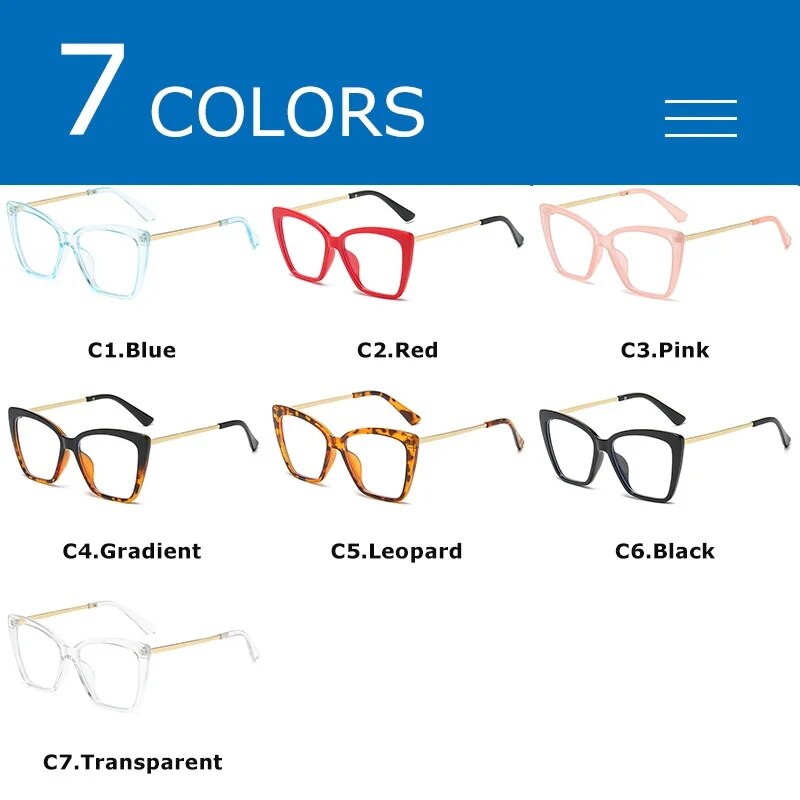 CRIXALIS Women's Fashion Blue Light Glasses 2021 Cat Eye Luxury Brand Designer Ladies Flexible Optical Eyeglasses Frame UV400