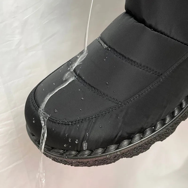 Waterproof Winter Boots for Women 2023 New Faux Fur Long Plush Snow Boots Woman Platform Ankle Boots Warm Cotton Couples Shoes