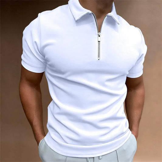 Fashionable leisure men 2023 new lapel POLO shirt