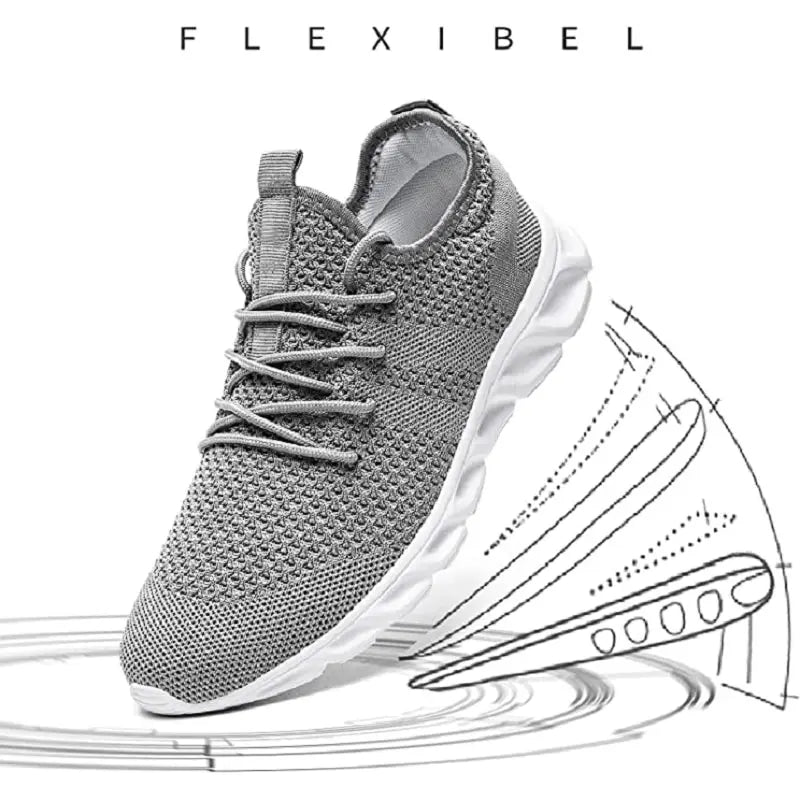Men Casual Sport Shoes Light Sneakers White Outdoor Breathable Mesh Black Running Shoes Athletic Jogging Tennis Shoes