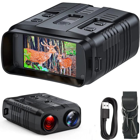 R19 Digital Night Vision Binoculars Device 4K 1080P 3W Infrared Night Vision Goggles Recorder Full Dark 300m For Hunting Camping
