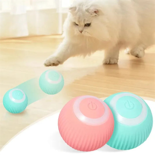 Smart Cat Toys Automatic Rolling Cat Ball Electric Ball Cat Interactive Toy For Cats Training Self-moving Kitten Toy Accessories