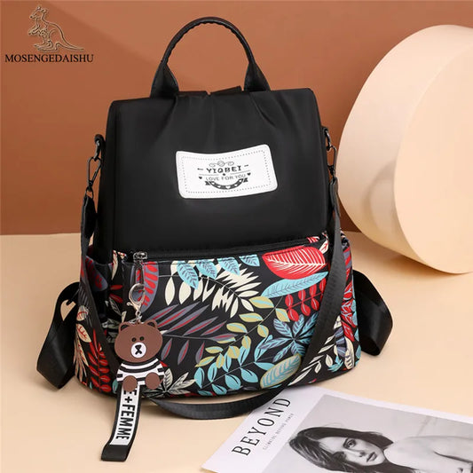 Solid Color Design 2023 New Women's Backpack Luxury Designer High Quality Leather Ladies Anti Theft Backpack Student Bag Bolsos