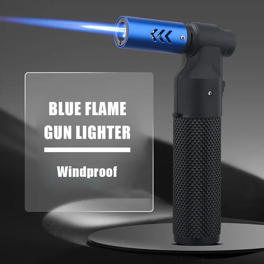 Honest Strong Windproof Blue Flame Cigar Adjustment  Spray Gun 1300 ° Outdoor Camping Stylish Torch Lighter Gadgets