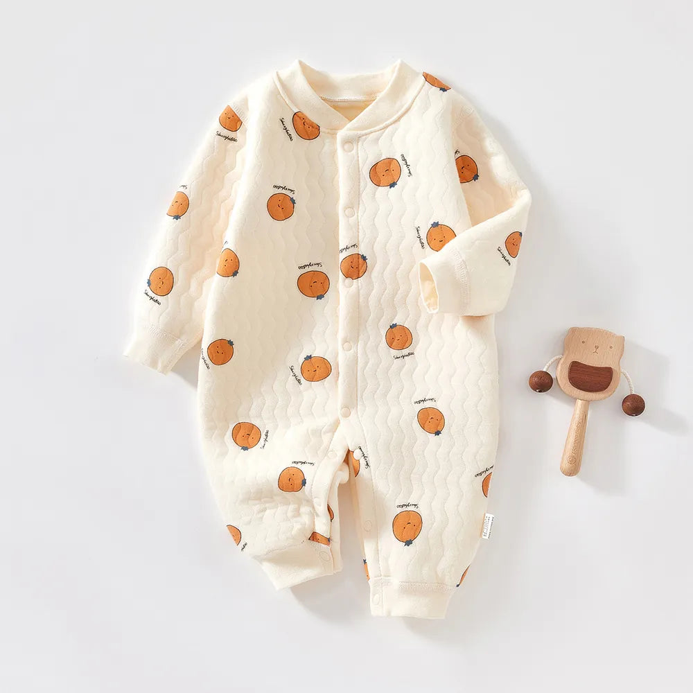 3 Layers Newborn Romper Cotton Bear Bunny Cartoon Baby Girl Jumpsuit Autumn Winter Toddler Outfit Infant Onesie Kids Boy Clothes