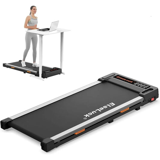 Elseluck Walking Pad, Under Desk Treadmill Home Office, 2 in 1 Portable Walking Treadmill with Remote Control