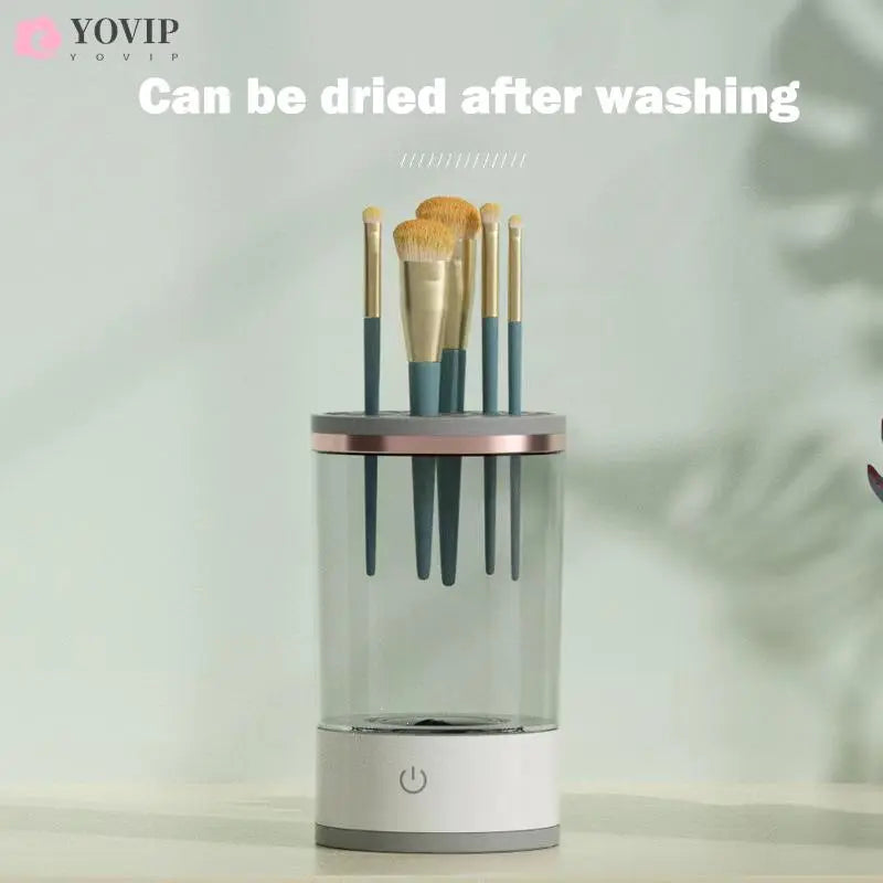 Automatic Electric Makeup Brush Cleaner Rechargeable Lazy Cleaning Brush Washer Quick Dry Tool