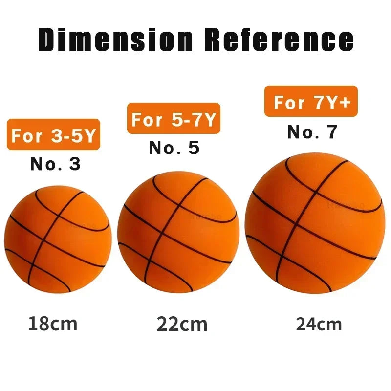 Indoor Silent Basketball Sports Bouncy Balls High Density Foam Material Children Adults Ball Training Complimentary Portable Net