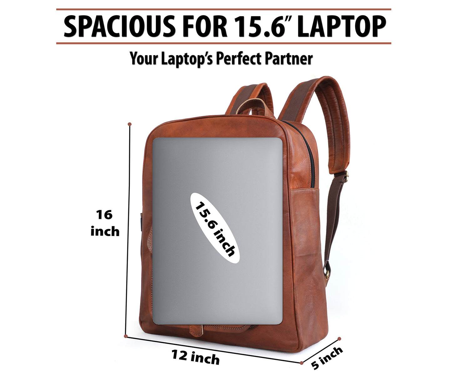 Genuine 15.6-inch Vintage Laptop Backpack Retro Travel & Work Rucksack