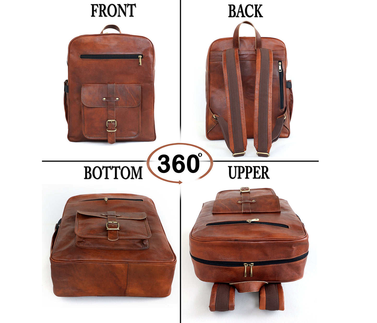 Genuine 15.6-inch Vintage Laptop Backpack Retro Travel & Work Rucksack