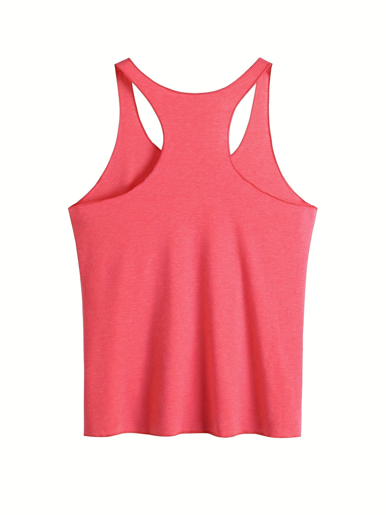 Letter Print Tank Top For Women, Fashionable Sleeveless Racer Back Sports Casual Top