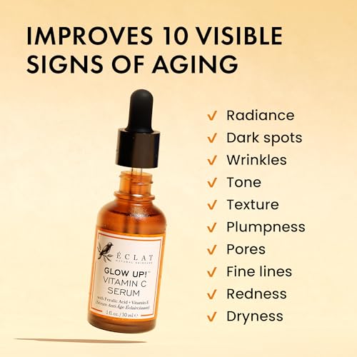 Vitamin C Face Serum - Hyaluronic Acid, Ferulic Acid, & Vit E - Anti Aging Facial Brightening Serum for Skin Care - Timeless Pure Serum , Vit C Serum Oil