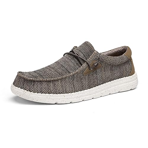 Bruno Marc Men's Breeze Slip-on Stretch Loafers Casual Shoes Lightweight Comfortable Boat Shoe 1.0,Brown,Size 9.5 US