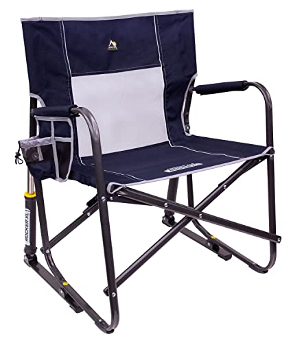 GCI Outdoor Freestyle Rocker Portable Folding Rocking Chair, Outdoor Camping Chair with Side Table