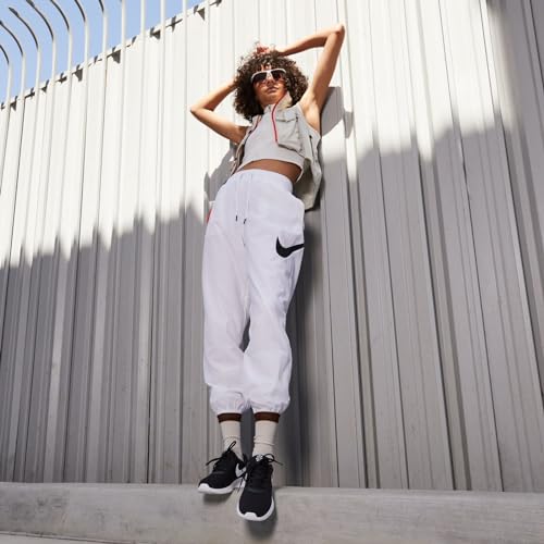 Nike Women's Tanjun Black/White-Barely Volt-Black (DJ6257 004) - 9.5