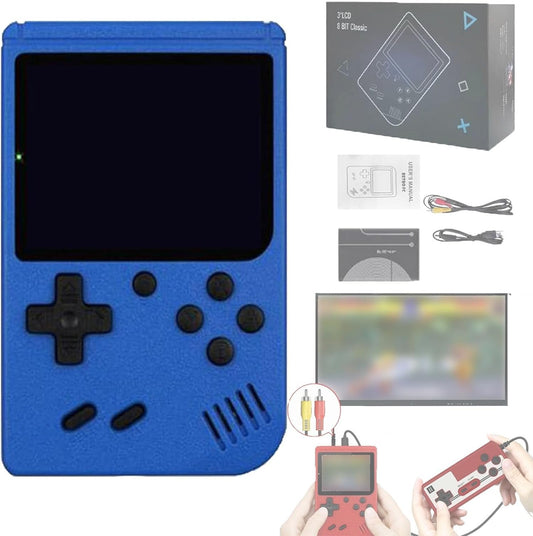 Tiny Tendo - Tiny Tendo 400 Games, Tinytendo Handheld Console, 2024 Best Portable Retro Video Game Console with Game Controller (Blue)