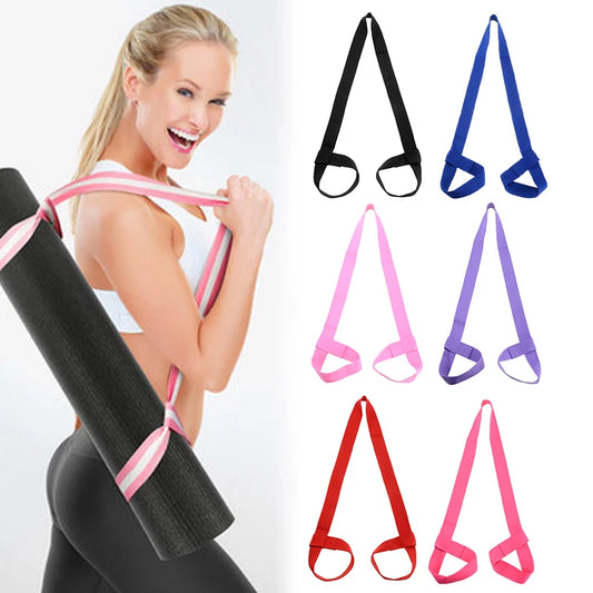 Yoga Mat Strap Strap Belt Adjustable Sports Sling Carrier Shoulder Carry Strap Belt Exercise Stretch Fitness Elastic Yoga Belt