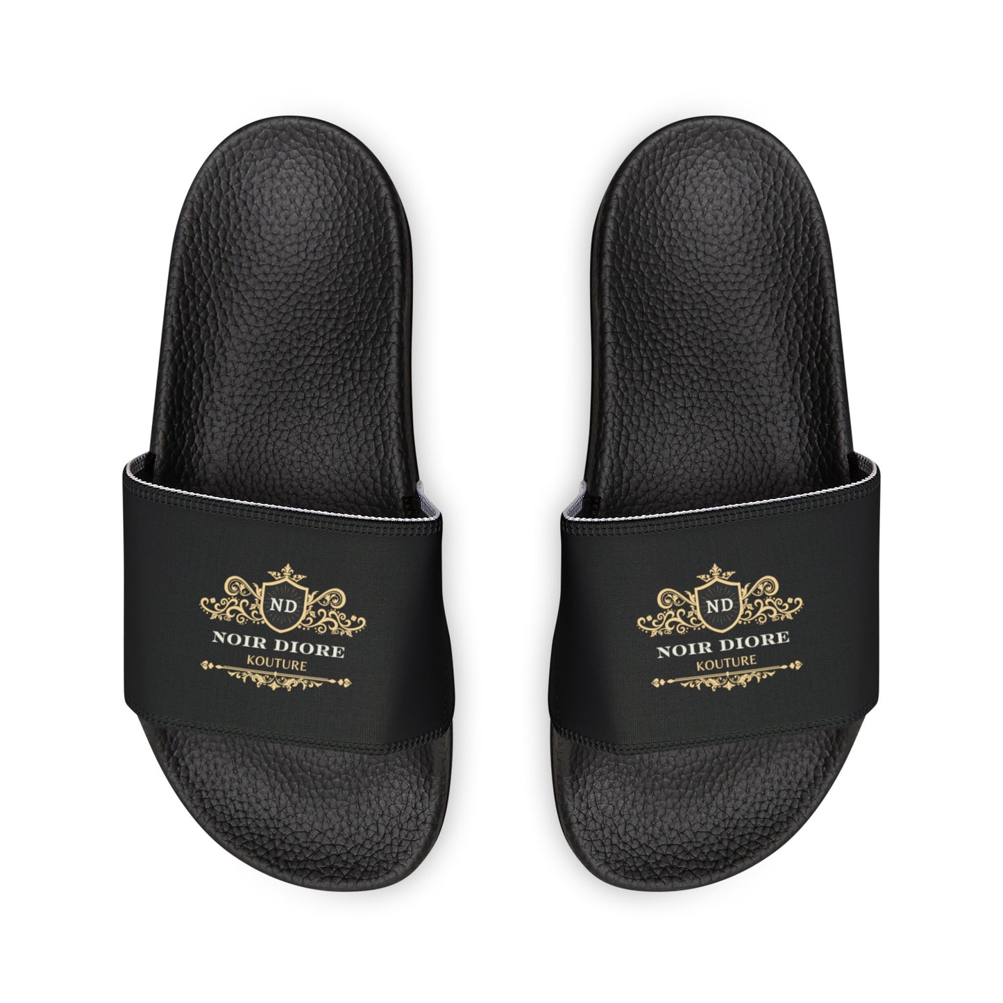 Noir Diore Kouture - Men's (Black & Gold) Removable-Strap Sandals