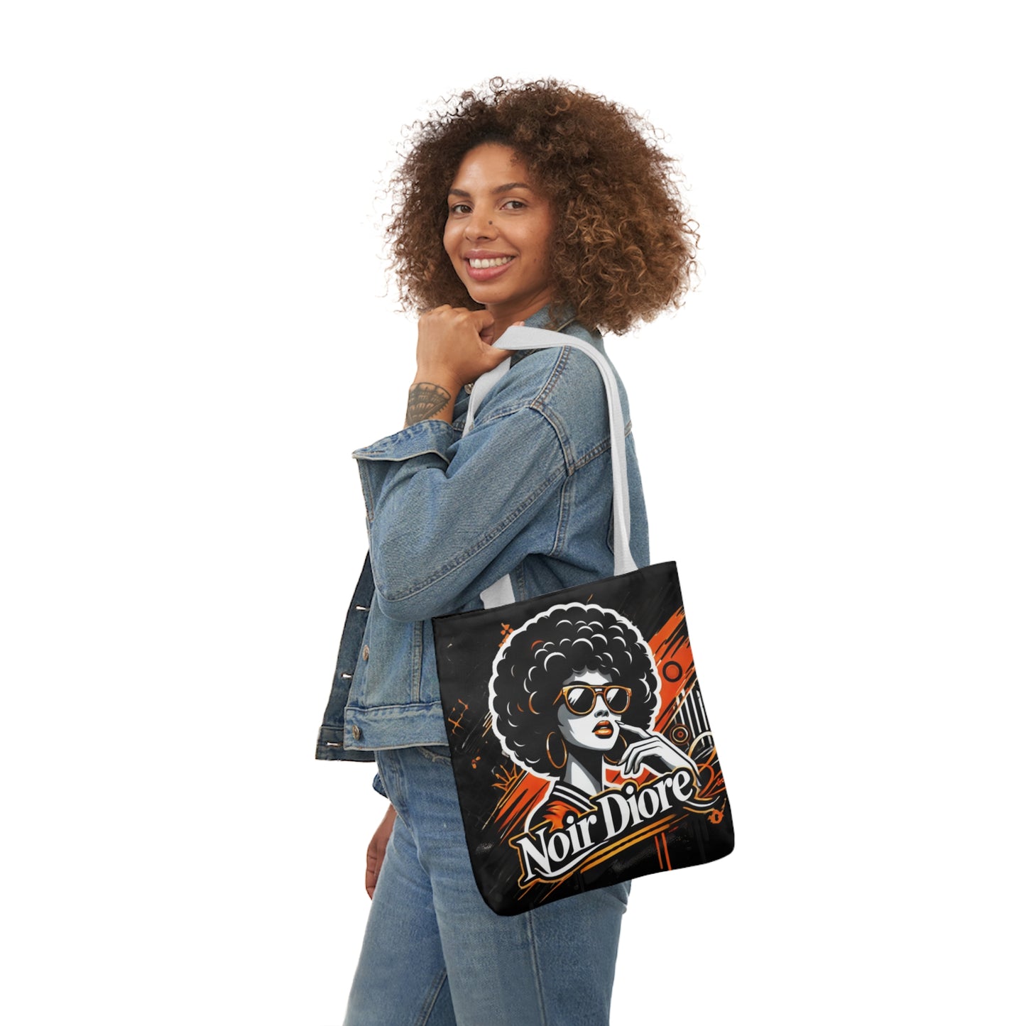 Noir Crowned Diva Tote Bag,