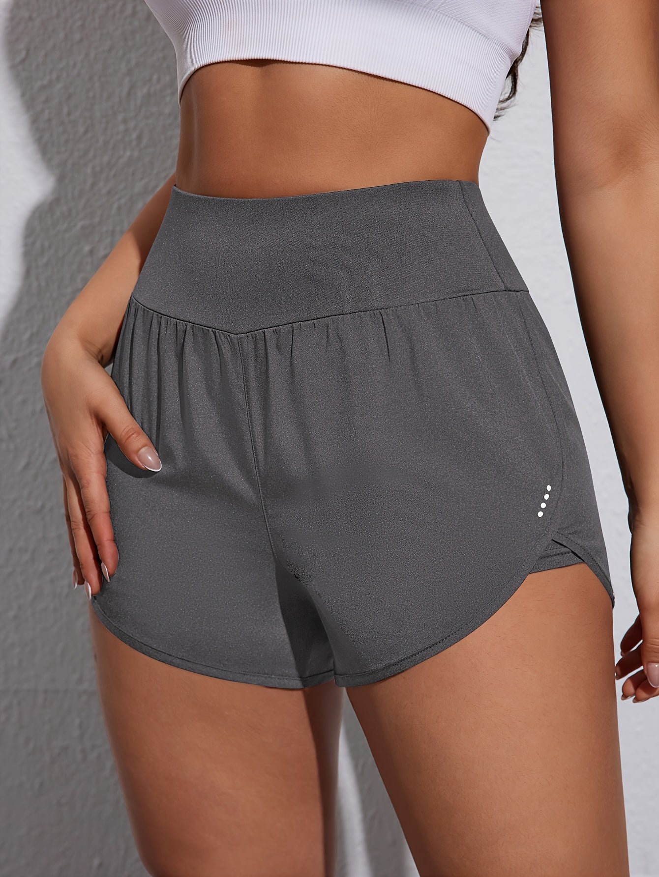 High-Waisted Yoga Shorts - Sporty Style