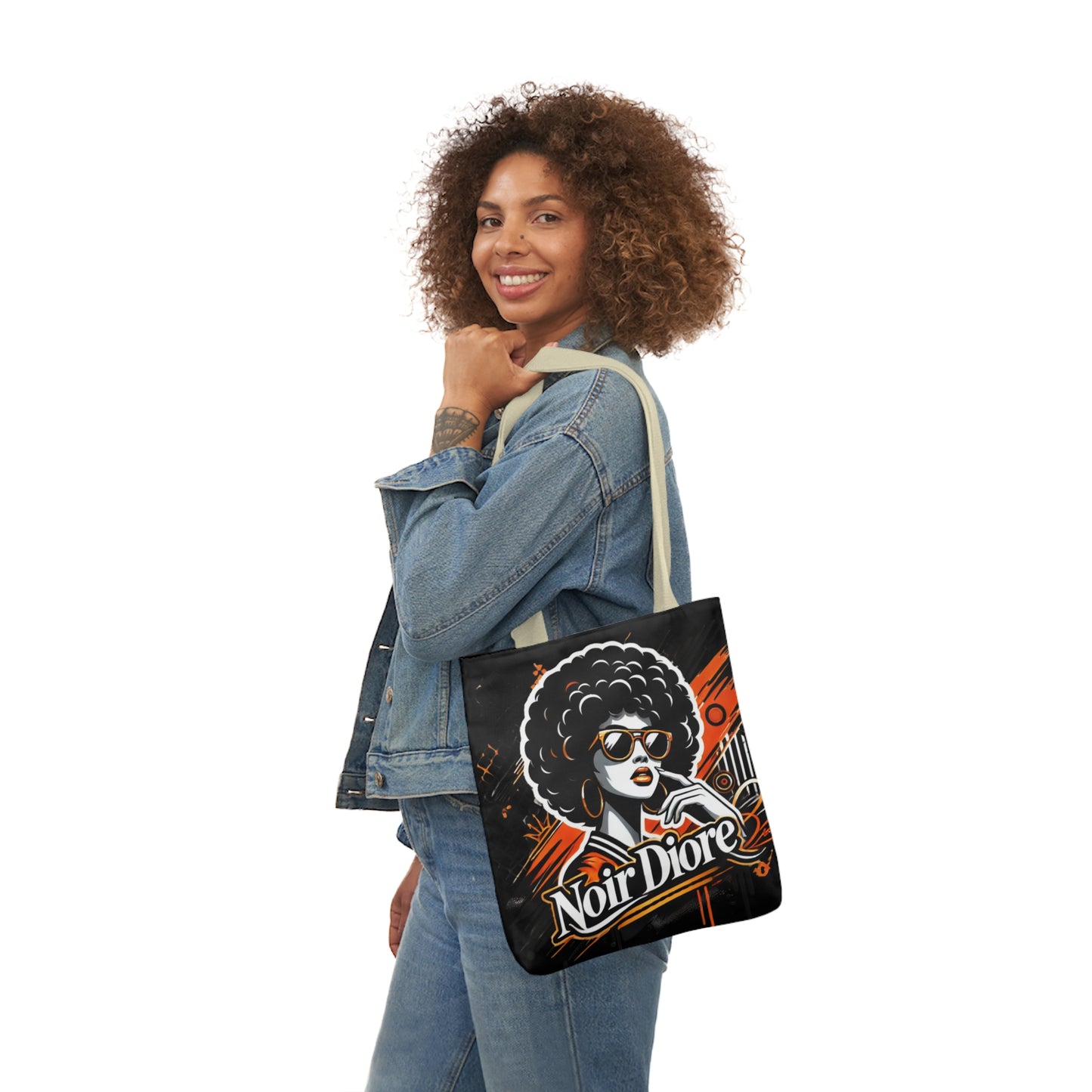 Noir Crowned Diva Tote Bag,