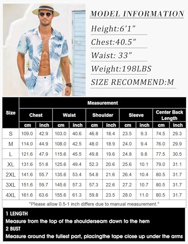 COOFANDY Men's Hawaiian Shirt Short Sleeve Casual Button Down Floral Printed Beach Shirts with Pocket Black