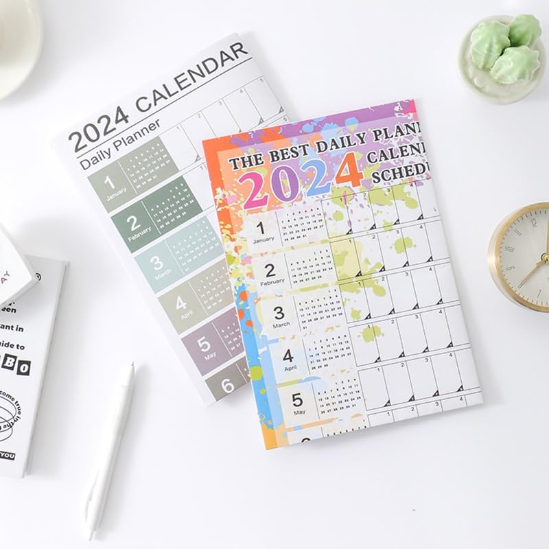 family desk calendar 2024 Calendar Cute Wall Calendar Daily Schedule Planner Sheet Yearly Weekly Annual Planner To Do List Agenda Organizer Office Office Desk Calendar