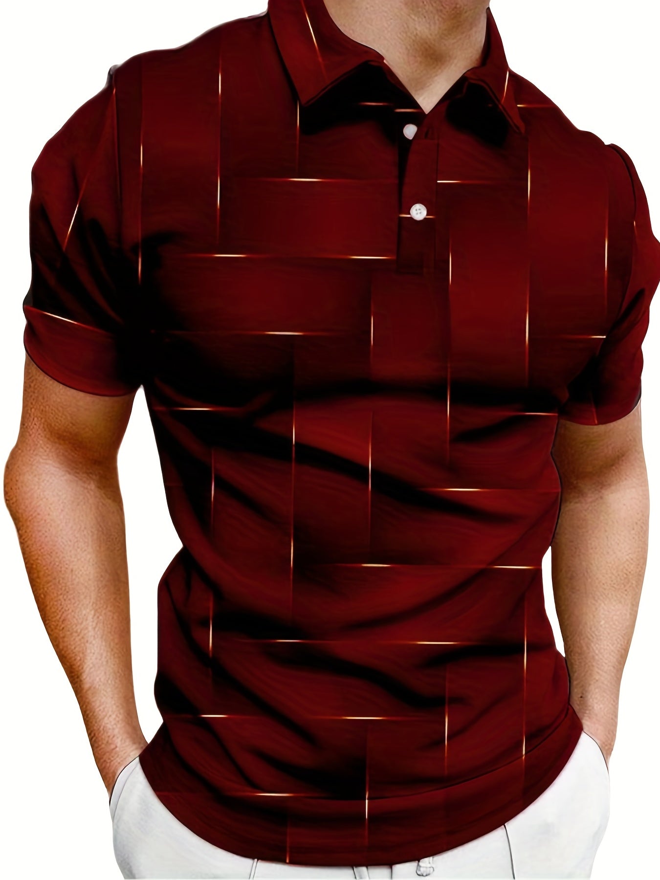 Stylish Men's Casual Button Up Short Sleeve Lightweight Shirt, Men's clothes For Summer