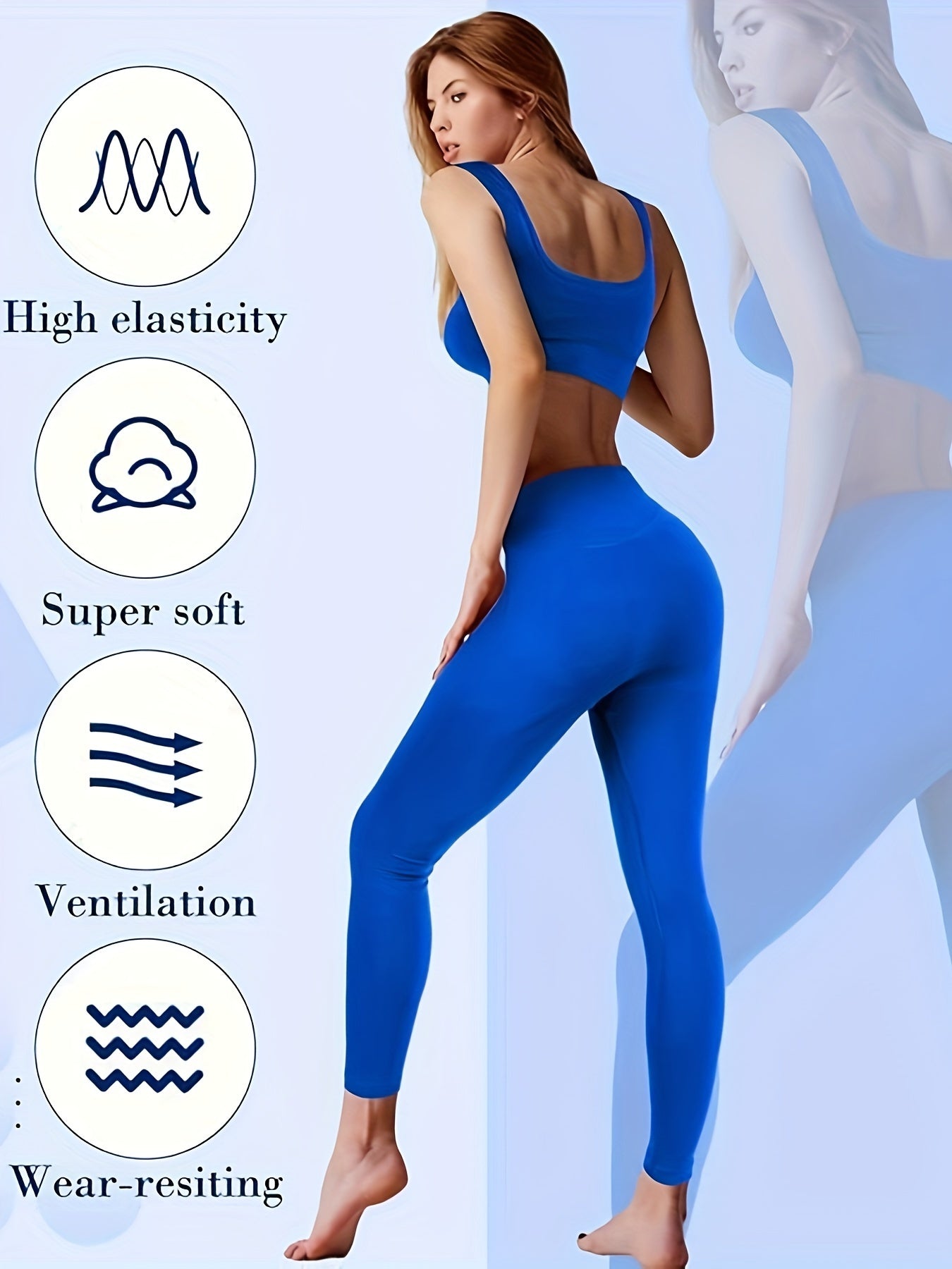 4-Piece Ribbed High Waist One Shoulder Sports Legging Active Set With Bra And Shorts - Moisture-Wicking, High Stretch, Machine Washable, Solid Color, Midi Length - Beige, Large