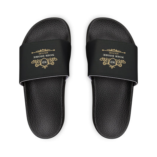 Noir Diore Kouture - Men's (Black & Gold) Removable-Strap Sandals