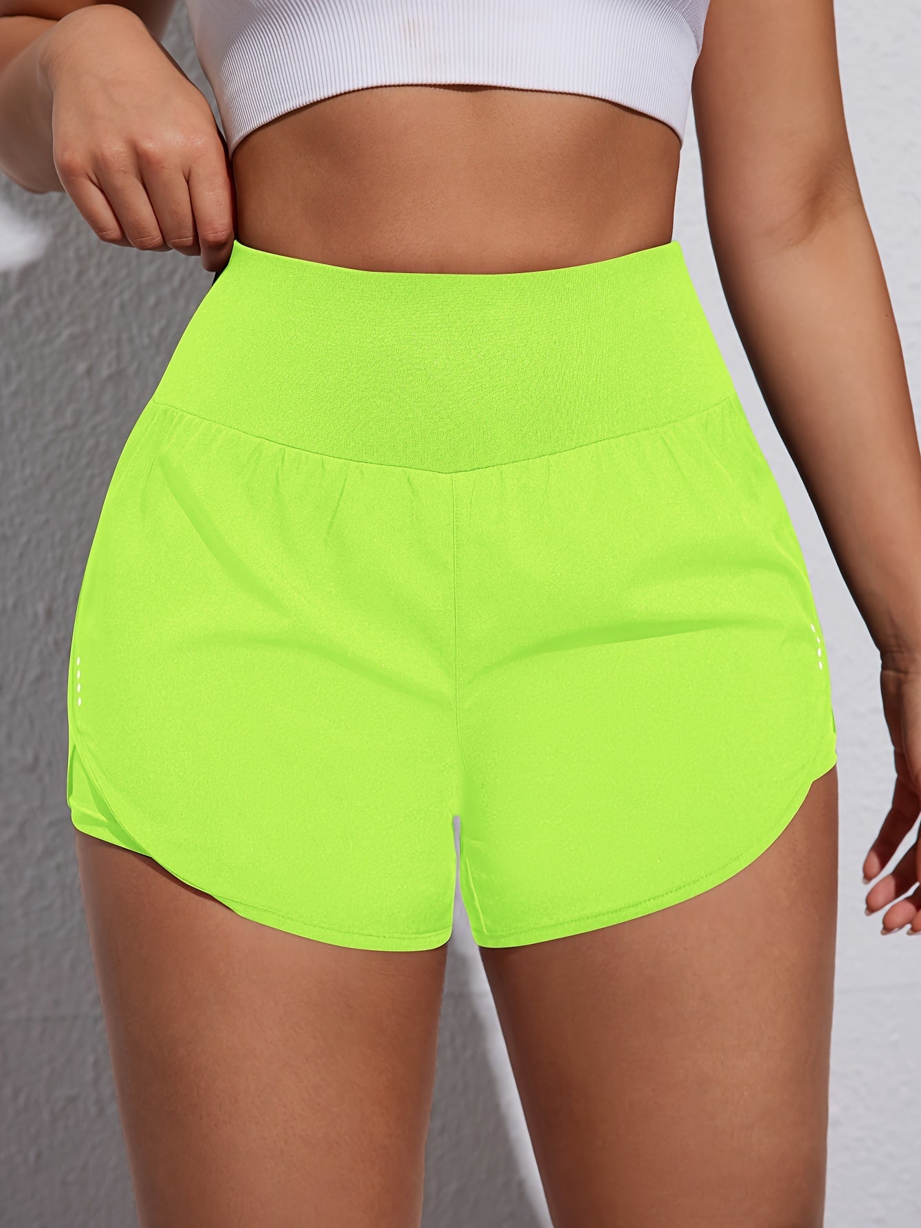 High-Waisted Yoga Shorts - Sporty Style