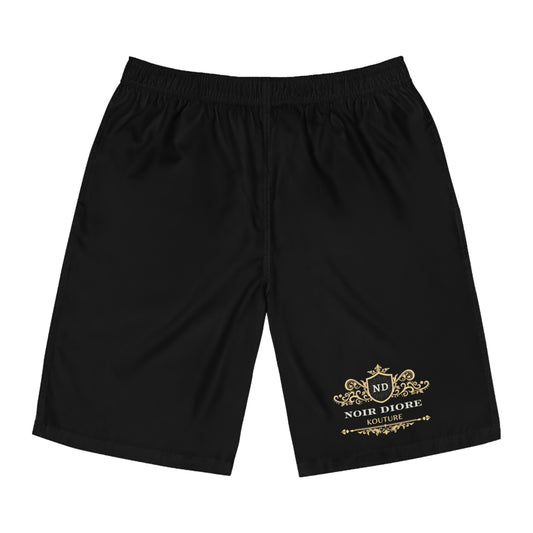 Noir Diore Kouture - Men's (Black & Gold) Board Shorts