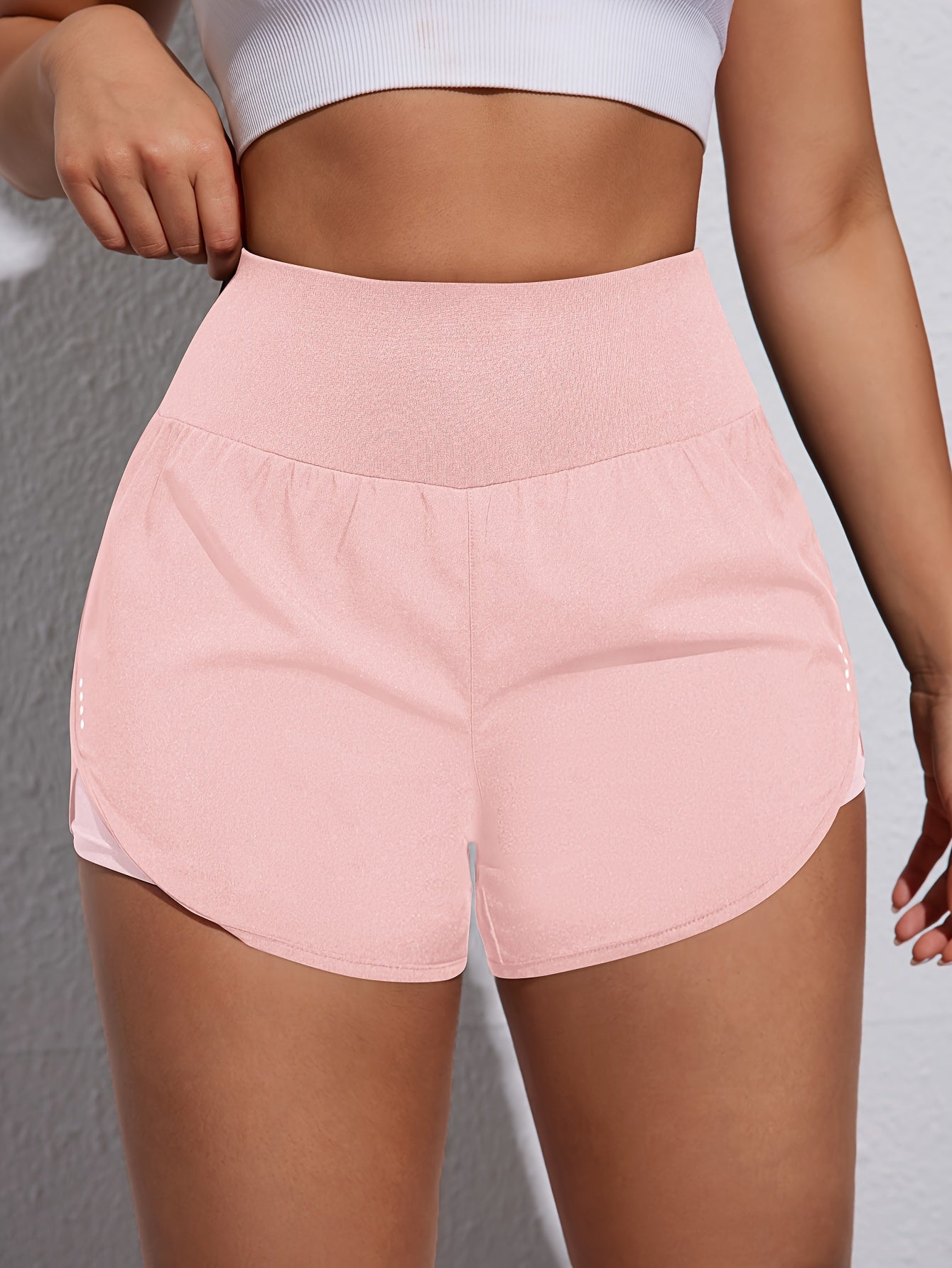 High-Waisted Yoga Shorts - Sporty Style