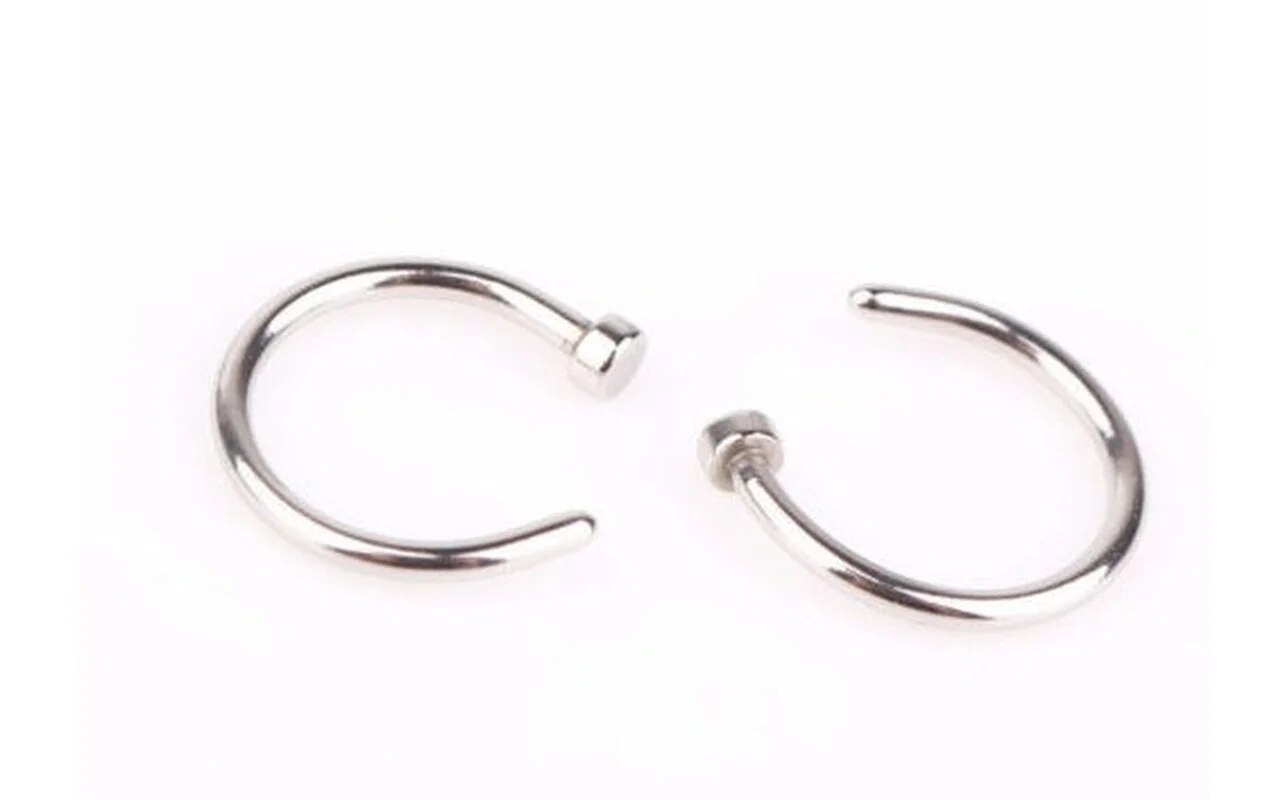 1pcs U Shaped Fake Nose Ring Hoop Septum Rings Stainless Steel Nose Piercing Fake Piercing Oreja Pircing Jewelry Nose Piercing