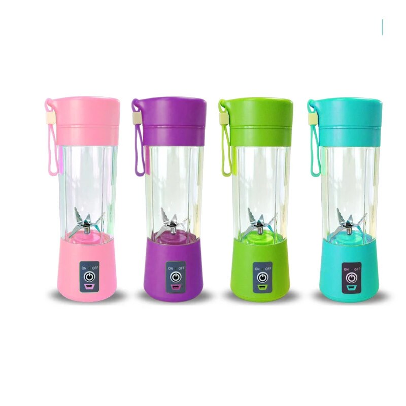 500ML Portable Juice Blender USB Juicer Cup Multi-function Fruit Mixer 2 4 6 Blade Mixing Machine Dropshipping