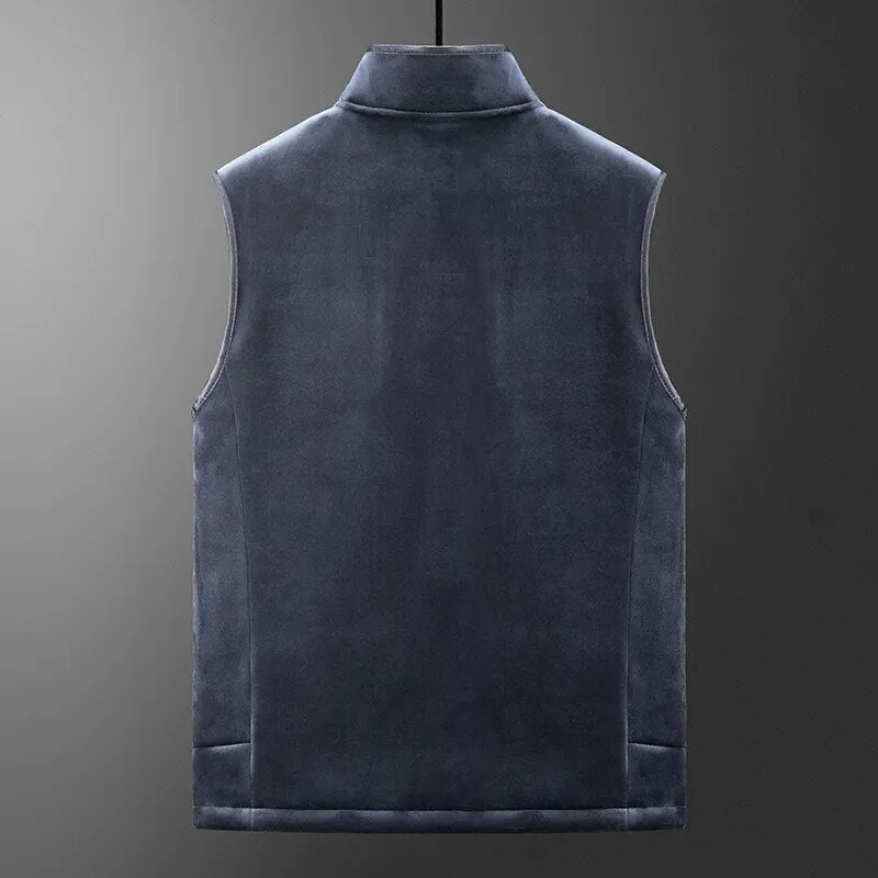 Crocodile brand Cashmere Vest Autumn Winter Casual Sleeveless Jacket Men Warm Fleece Men Vest Jacket Thick Sleeveless Men's Vest