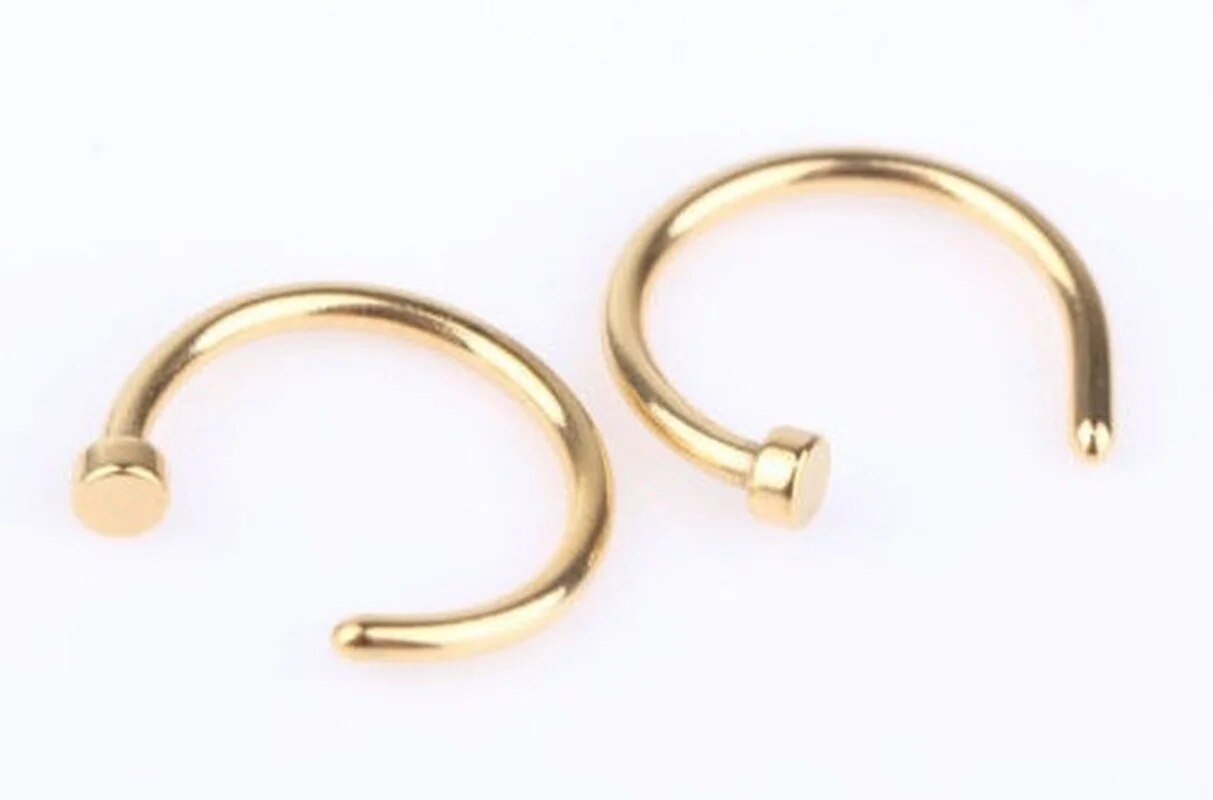 1pcs U Shaped Fake Nose Ring Hoop Septum Rings Stainless Steel Nose Piercing Fake Piercing Oreja Pircing Jewelry Nose Piercing