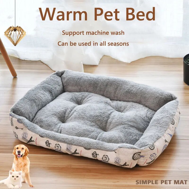 2020 baby soft large Pet Dog Bed Cat kennel Warm Cozy Dog House Soft Fleece Nest Dog Baskets Mat Autumn Winter Waterproof Kennel