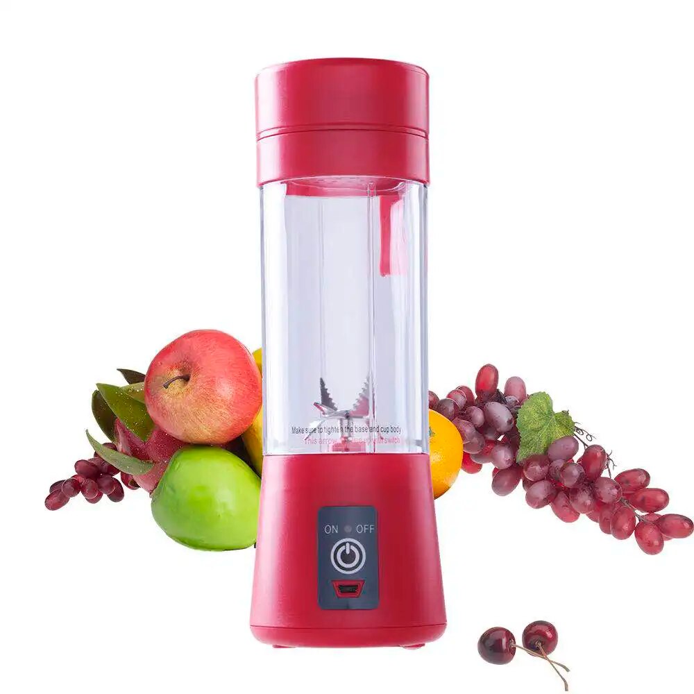 500ML Portable Juice Blender USB Juicer Cup Multi-function Fruit Mixer 2 4 6 Blade Mixing Machine Dropshipping