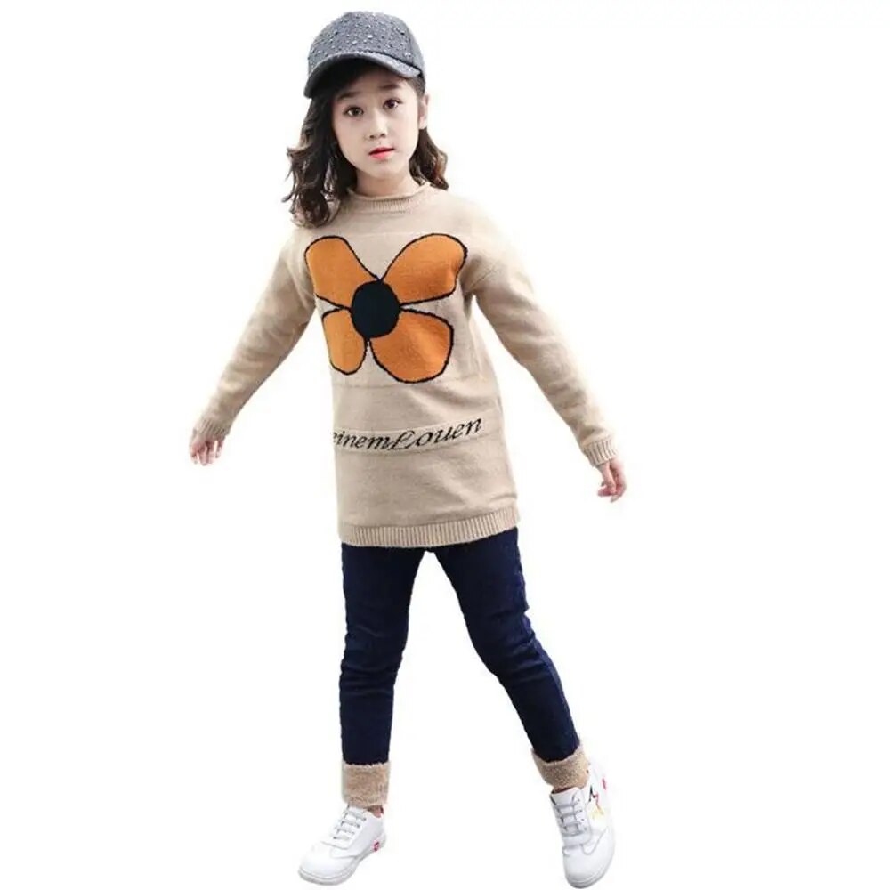 Winter Kids Denim Pants for Girls Thick Plush Warm Toddler Baby Girl Jeans 2021 Fashion Children Leggings Clothes 2 3 4 6 8 10