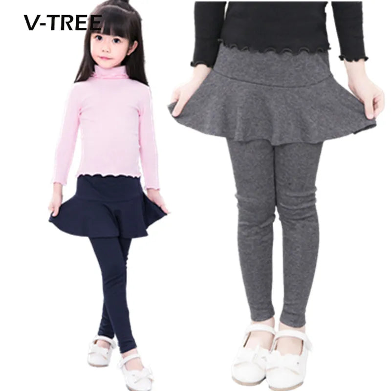 Vtree baby girls legging cotton skirt pants for girl cute candy color kids trousers children brand clothes baby leggings 2-10Y