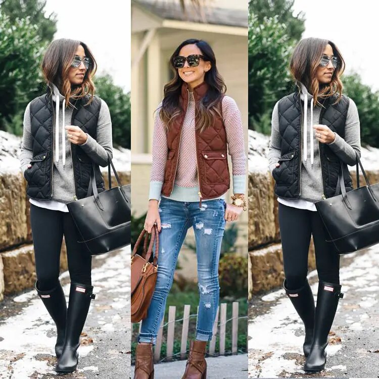 Women Winter Slim Fleece Warm Parka Vest Coat Sleeveless Jacket Vest Waistcoat S M L XL