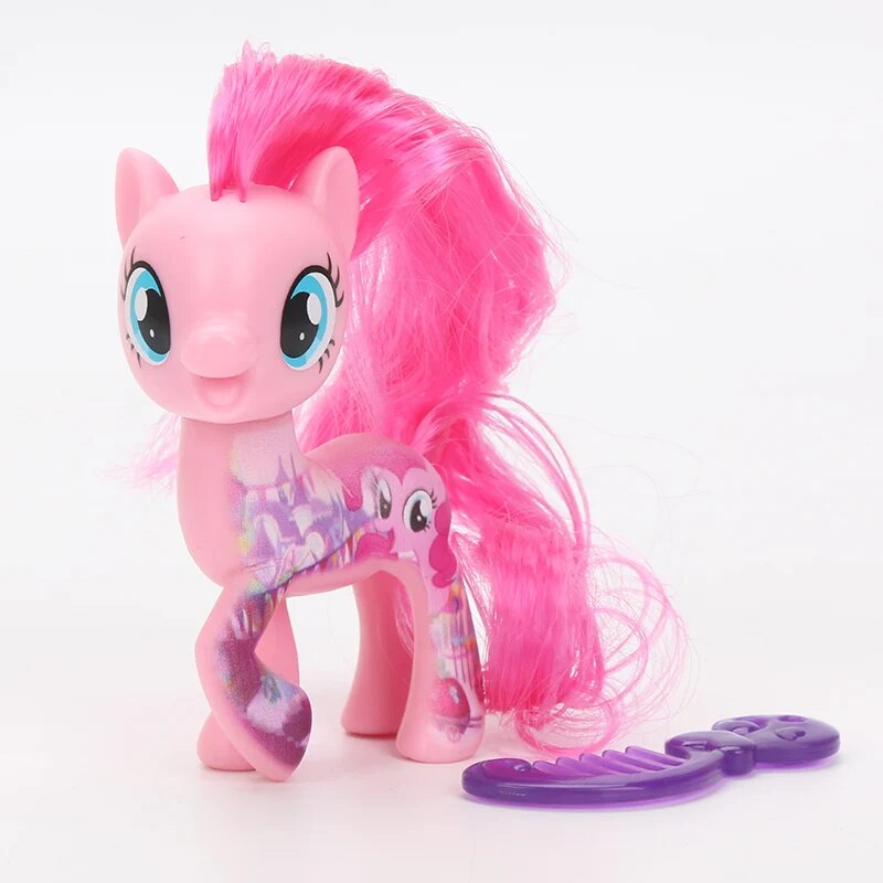 8cm My Little Pony Toys Friendship is Magic Pinkie Pie Rainbow Dash Fluttershy Songbird Serenade PVC Action Figure Model